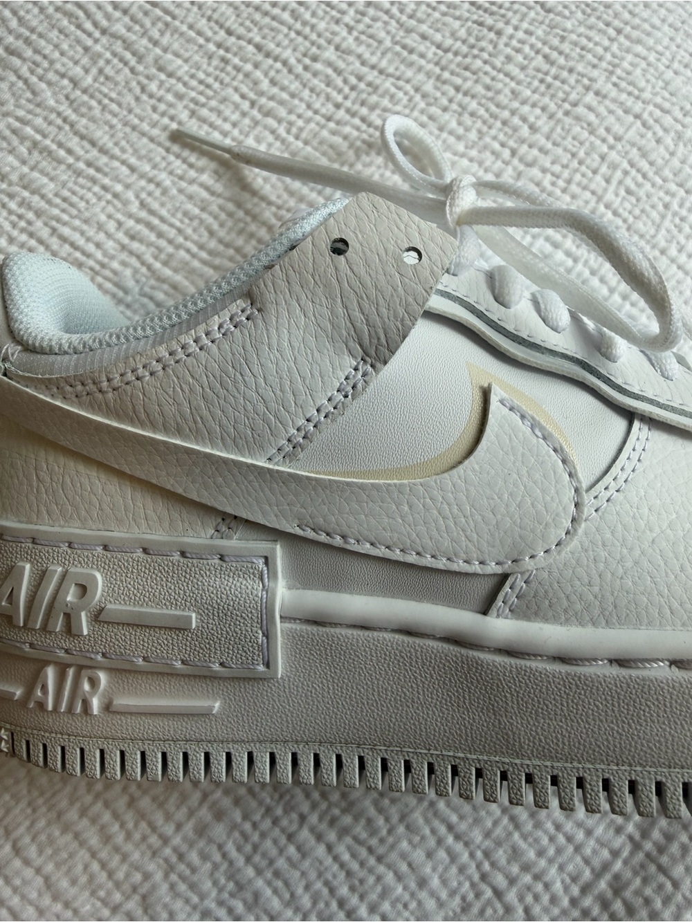 NWT Nike Air Force 1 Shadow Triple White Sneakers Women’s 8 - Picture 8 of 10